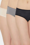 Wacoal Medium Rise Half Coverage Hipster Panty - Black Beige Frostgrey — thumbnail 1